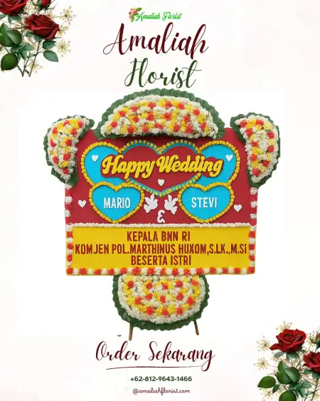 Papan Bunga Pernikahan Wulung